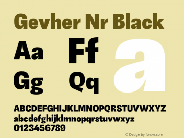 GevherNr-Black 1.000 Font Sample