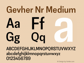 GevherNr-Medium 1.000 Font Sample