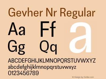 GevherNr-Regular 1.000 Font Sample