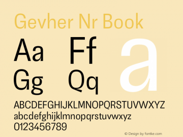 GevherNr-Book 1.000 Font Sample