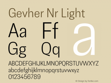 GevherNr-Light 1.000 Font Sample