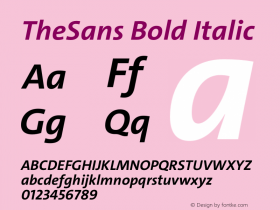 TheSans Bold Italic Version 2.000 | w-rip DC20190805 Font Sample