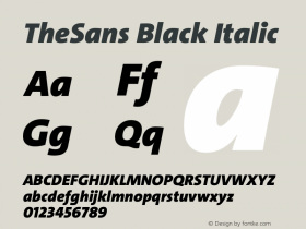 TheSans Black Italic Version 2.000 | w-rip DC20190805 Font Sample