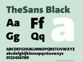 TheSans Black Version 2.000 | w-rip DC20190805 Font Sample