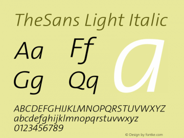 TheSans Light Italic Version 2.000 | w-rip DC20190805 Font Sample