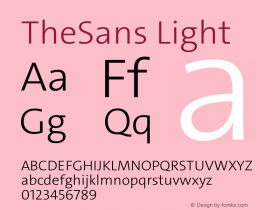 TheSans Light Version 2.000 | w-rip DC20190805 Font Sample