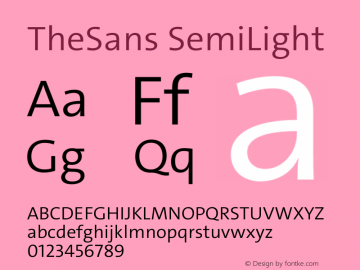 TheSans SemiLight Version 2.000 | w-rip DC20190805 Font Sample