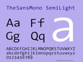 TheSansMono-SemiLight Version 3.011 | w-rip DC20190625图片样张