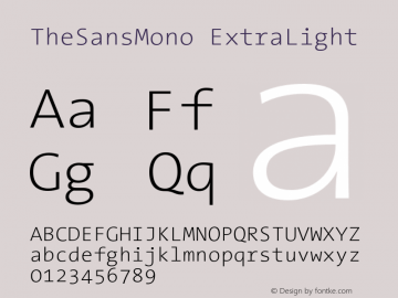 TheSansMono-ExtraLight Version 3.011 | w-rip DC20190625 Font Sample