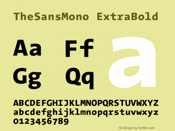 TheSansMono-ExtraBold Version 3.011 | w-rip DC20190625 Font Sample
