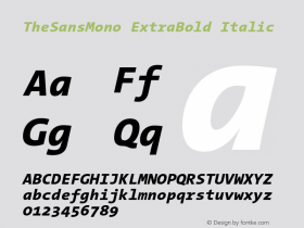 TheSansMono-ExtraBoldItalic Version 3.011 | w-rip DC20190625图片样张