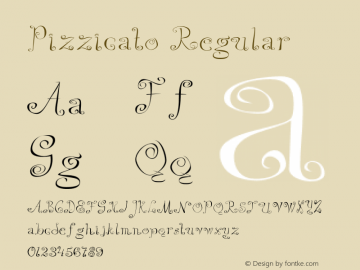 Pizzicato Regular 001.000 Font Sample