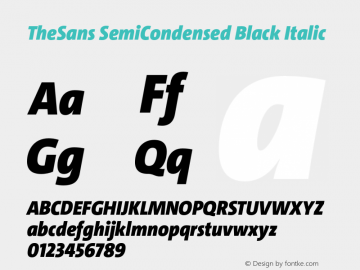 TheSansSCn-BlackItalic Version 1.008 | w-rip DC20190625图片样张