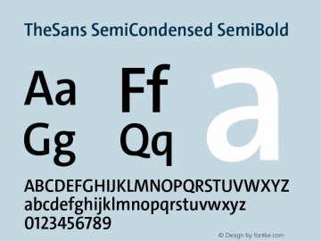 TheSansSCn-SemiBold Version 1.004 | w-rip DC20190625 Font Sample