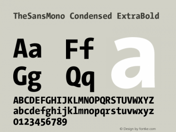 TheSansMonoCd-ExtraBold Version 3.011 | w-rip DC20190625 Font Sample