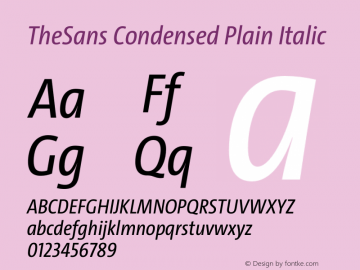 TheSans Cd Plain Italic Version 3.028 | w-rip DC20190625 Font Sample