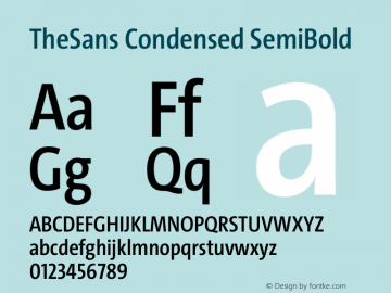 TheSans Cd SemiBold Version 3.028 | w-rip DC20190625 Font Sample