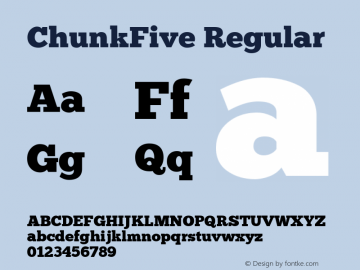 ChunkFive Regular Version 001.001 Font Sample