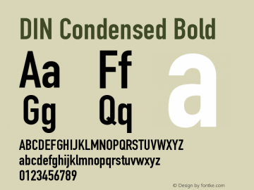 DIN Condensed Bold 9.0d1e1图片样张