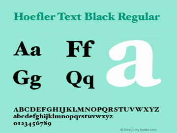 Hoefler Text Black 2.0图片样张