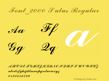 Font_2000 Sulus Version 2.50图片样张