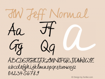 HW Jeff Normal 1.0 Wed Dec 02 12:33:22 1998 Font Sample