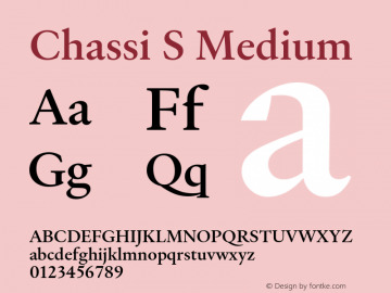 ChassiS-Medium Version 1.000 Font Sample