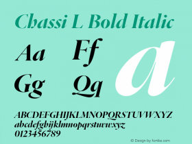 ChassiL-BoldItalic Version 1.000 Font Sample