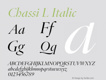 ChassiL-Italic Version 1.000 Font Sample
