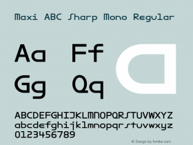 MaxiABC-SharpMonoRegular Version 1.000;UI图片样张