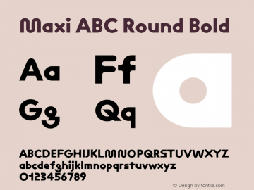 MaxiABC-RoundBold Version 1.000;UI Font Sample