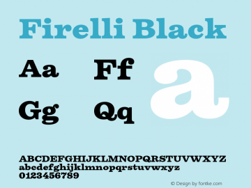 Firelli Black Version 1.007 Font Sample