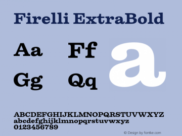 Firelli ExtraBold Version 1.007 Font Sample