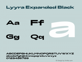 LyyraExpanded-Black Version 1.001 | w-rip DC20200910 Font Sample