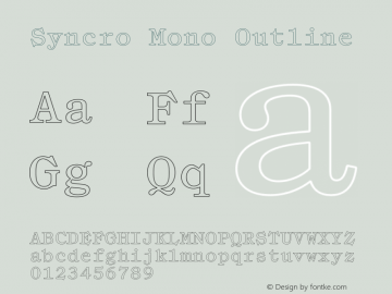 Syncro Mono Outline Version 1.000 | FM Demo图片样张