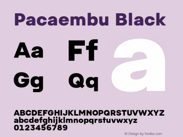 Pacaembu Black Pacaembu;1.0;Fontdue Font Sample