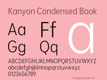 KanyonCn-Book Version 1.000 | wf-rip DC20200905 Font Sample