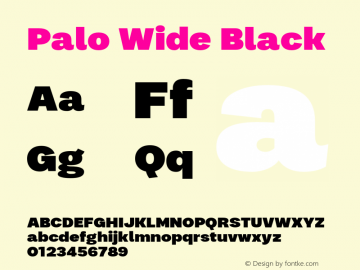 Palo-WideBlack Version 1.000;hotconv 1.0.109;makeotfexe 2.5.65596图片样张