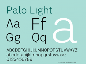 Palo-Light Version 1.000;hotconv 1.0.109;makeotfexe 2.5.65596图片样张