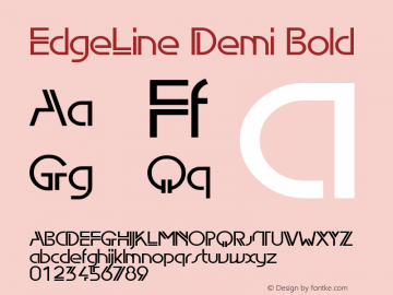EdgeLine Demi Bold 1.0 Wed Feb 09 13:47:05 1994图片样张
