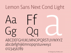 Lemon Sans Next Cond Light Version 2.012;hotconv 1.0.109;makeotfexe 2.5.65596图片样张