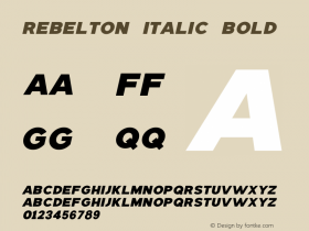 REBELTON ITALIC Bold Version 1.000 | wf-rip DC20200810 Font Sample