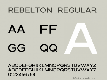 REBELTON Regular Version 1.000 | wf-rip DC20200810图片样张