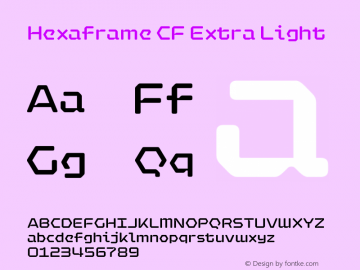HexaframeCF-ExtraLight Version 1.000 | wf-rip DC20200805图片样张