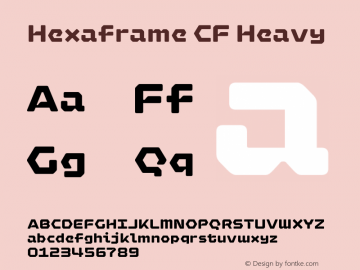 HexaframeCF-Heavy Version 1.000 | wf-rip DC20200805 Font Sample