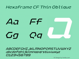 HexaframeCF-ThinOblique Version 1.000 | wf-rip DC20200805图片样张