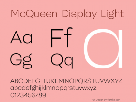 McQueenDisplay-Light Version 1.000图片样张