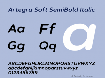 ArtegraSoft-SemiBoldItalic Version 1.000 | wf-rip DC20200705图片样张