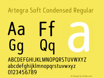 ArtegraSoftCn-Regular Version 1.000 | wf-rip DC20200705 Font Sample