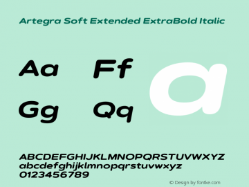 ArtegraSoftEx-ExtraBoldItalic Version 1.000 | wf-rip DC20200705图片样张